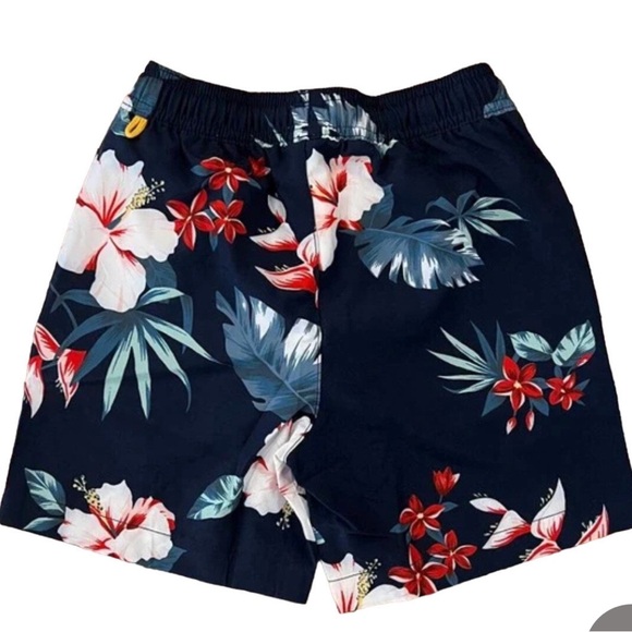 🩳 🌟HP🌟 J. Crew Boys' Navy Floral Print Swim Trunk - Picture 2 of 7